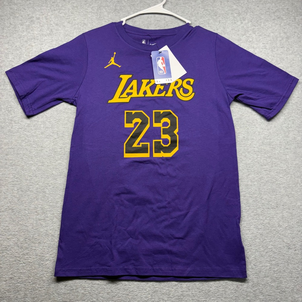 Nike LeBron James Lakers‎ Youth Large 14/16 Purple 23 Jordan T-Shirt NBA NEW